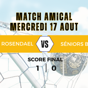 Les séniors B s’inclinent à Rosendael en match amical